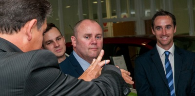 in hte middelof the magic act