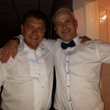 With a happy customer