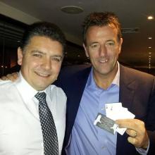 North West Magician Darren Magician with footballer Matt Le Tissier